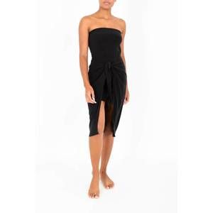 NEW ANEMOS women's the strapless dk wrap dress in black